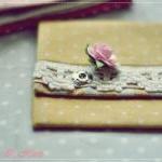 Wesley purse in linen dots ..