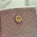 Wesley purse in linen dots ..
