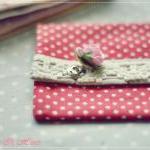 Wesley purse in linen dots ..