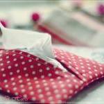 Wesley purse in linen dots ..