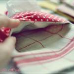 Wesley purse in linen dots ..