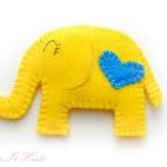 Yellow LOVE cozy elephant c..